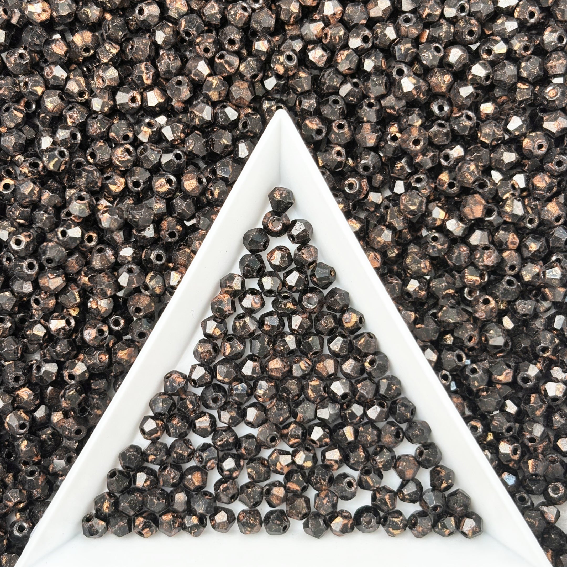 (P18) 3mm Picasso Bicone Beads - DIY Jewelry Making Supplies