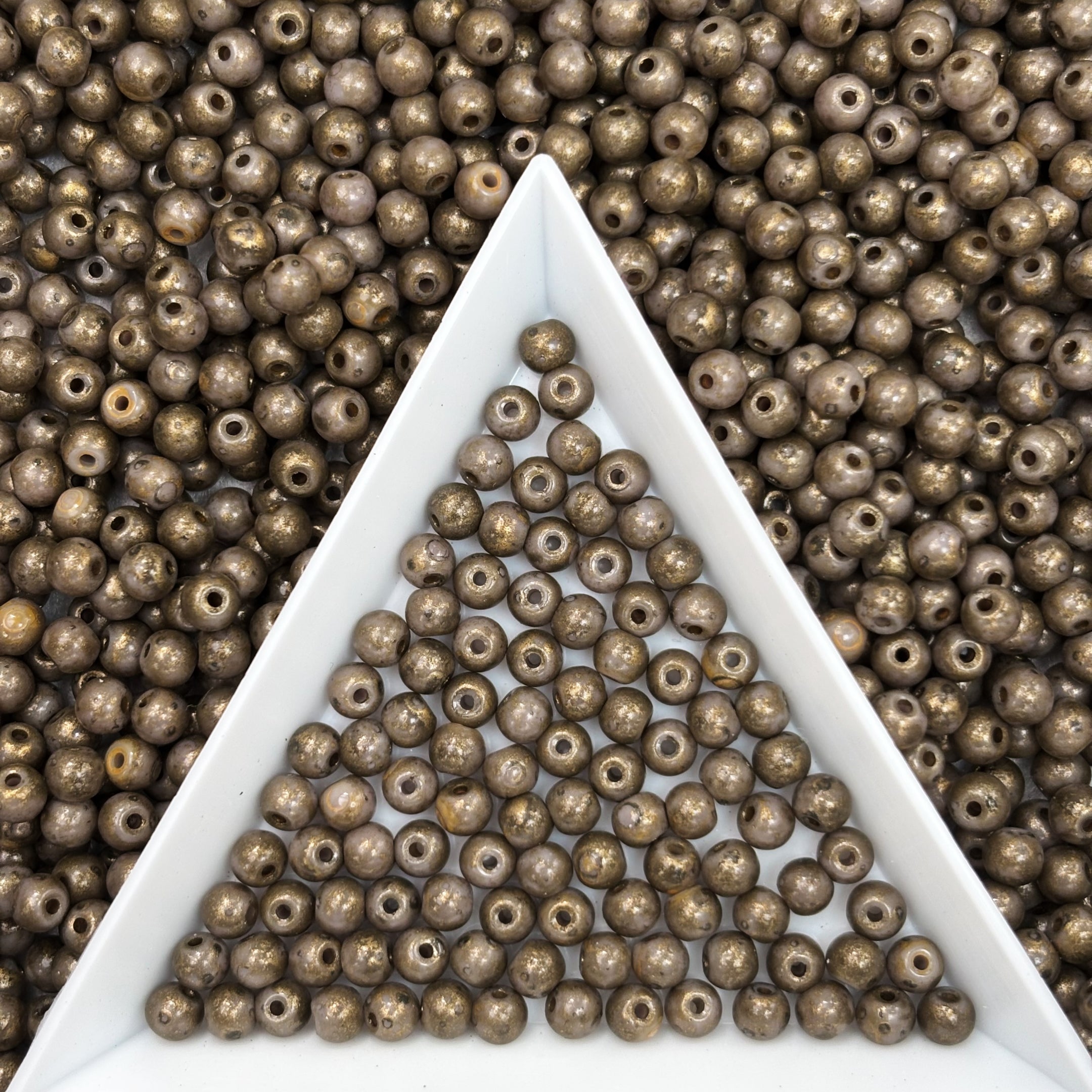 (P4) 3mm Picasso Round Beads, DIY Jewelry Loose Beads