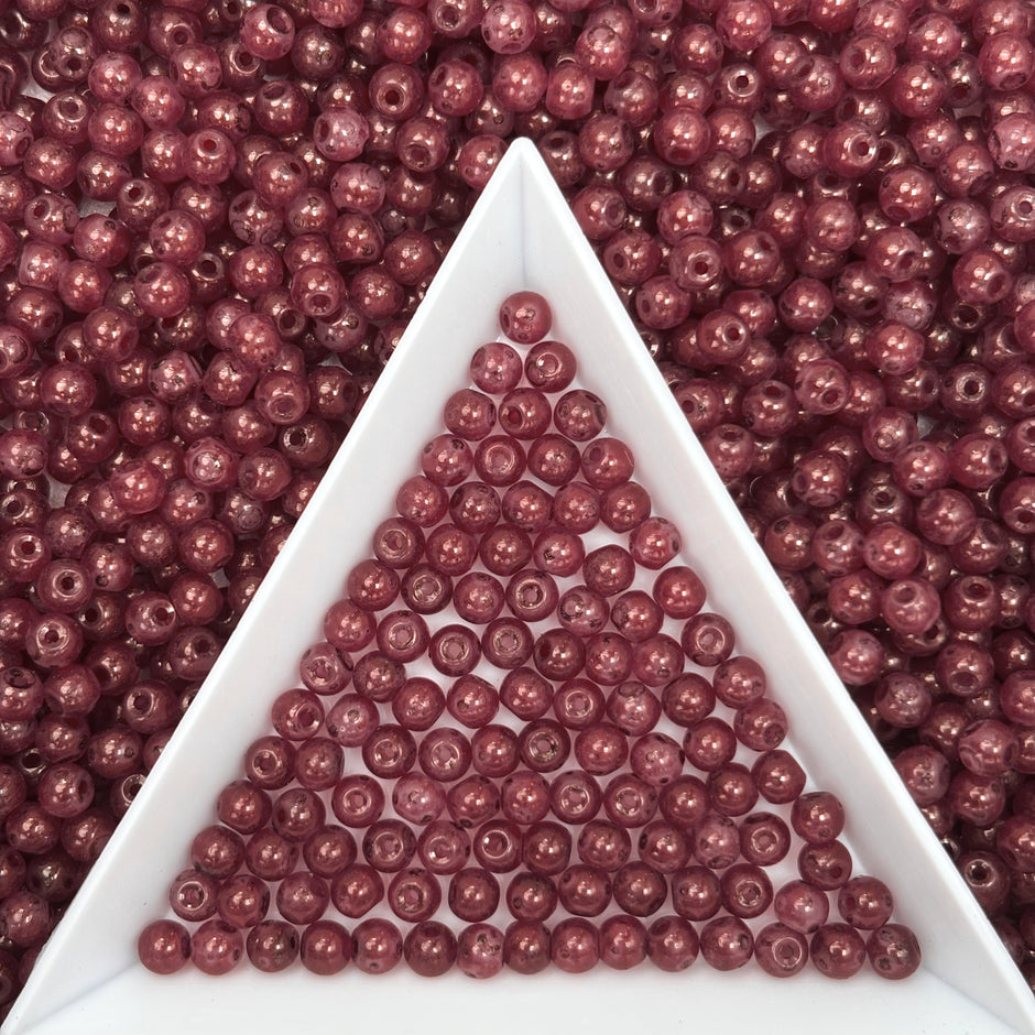 (P4) 3mm Picasso Round Beads, DIY Jewelry Loose Beads