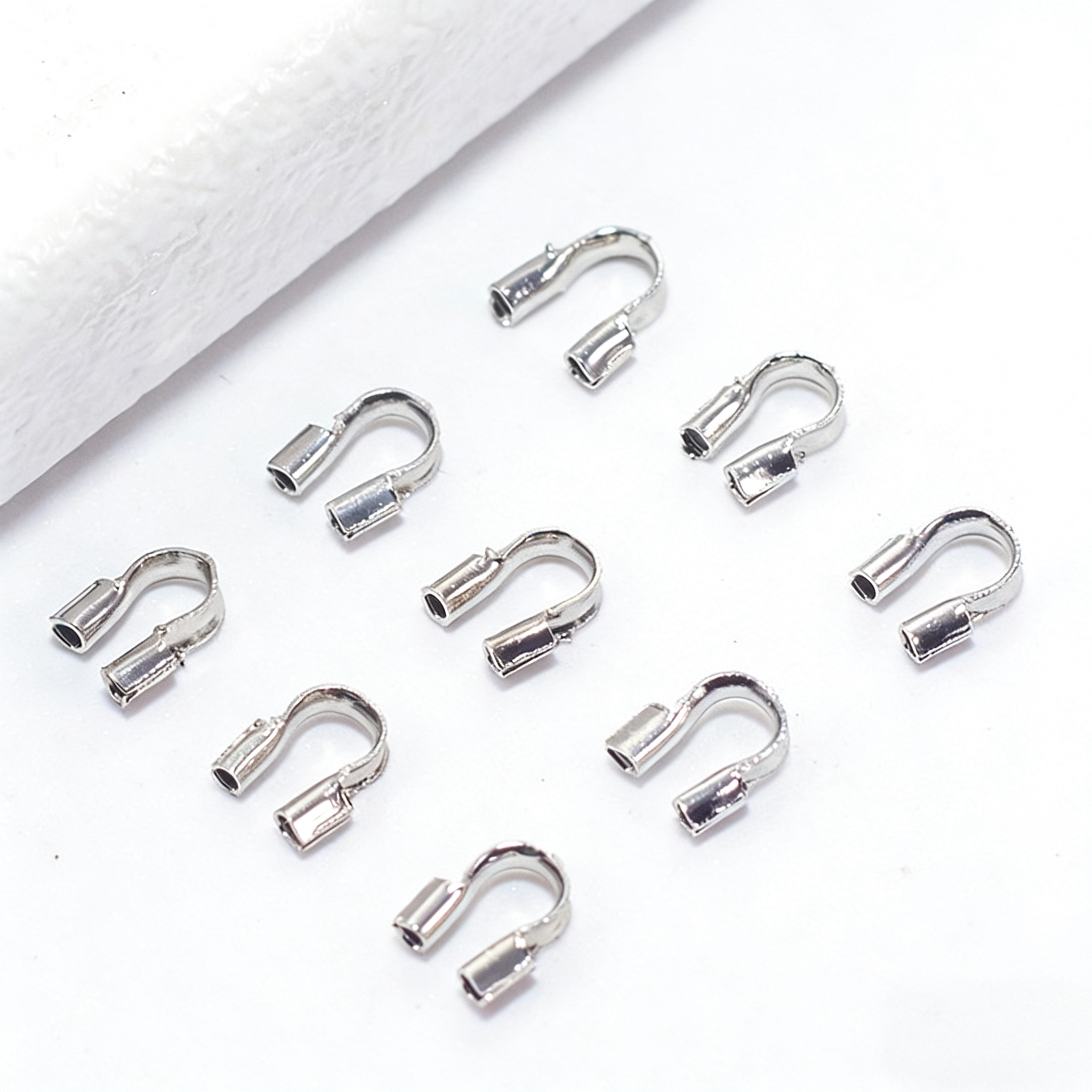 (JF16) 18K Gold Plated U-Shape Wire Guardians - 4.5mm Horseshoe Buckle for Jewelry Making