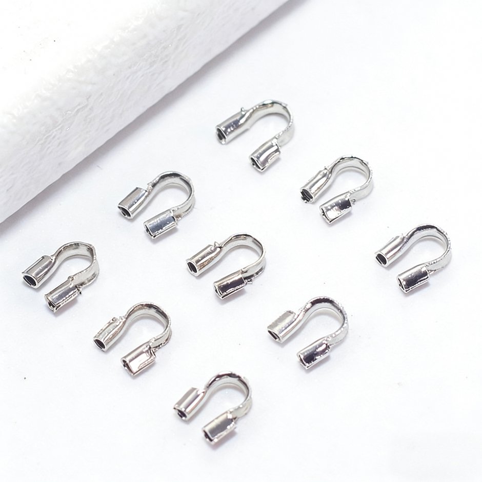 (JF16) 18K Gold Plated U-Shape Wire Guardians - 4.5mm Horseshoe Buckle for Jewelry Making