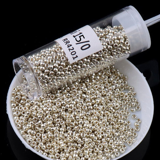 MIYUKI Round Seed Beads 11/0，15/0，8/0 - Precision Japanese Glass Beads for Jewelry Weaving