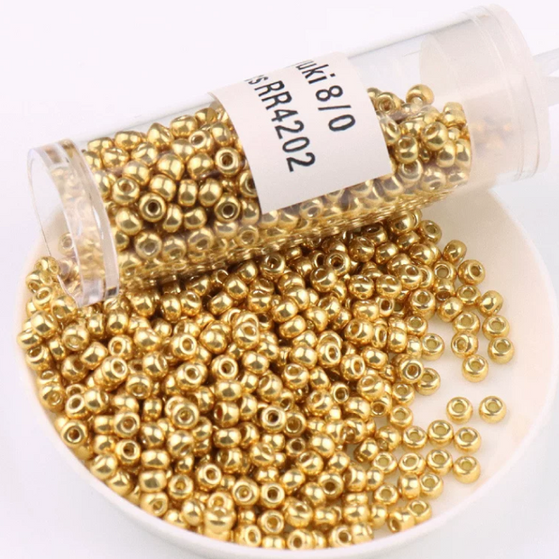 MIYUKI Round Seed Beads 11/0，15/0，8/0 - Precision Japanese Glass Beads for Jewelry Weaving