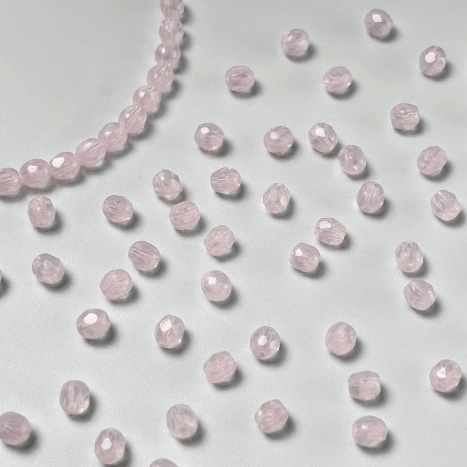 (CZ13) 4mm Fire-Polished Beads - Czech Glass Beads for Jewelry Making