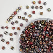 Mixed 4mm Picasso Mini Barrel Glass Beads – Rustic Glass Beads for Jewelry Making