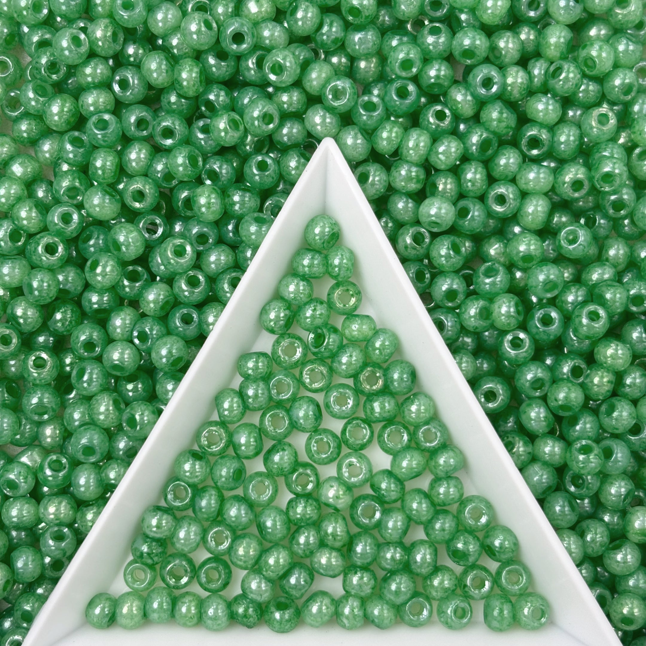 4mm Glass Seed Beads, Marble & Jelly Loose Beads for Jewelry Making DIY