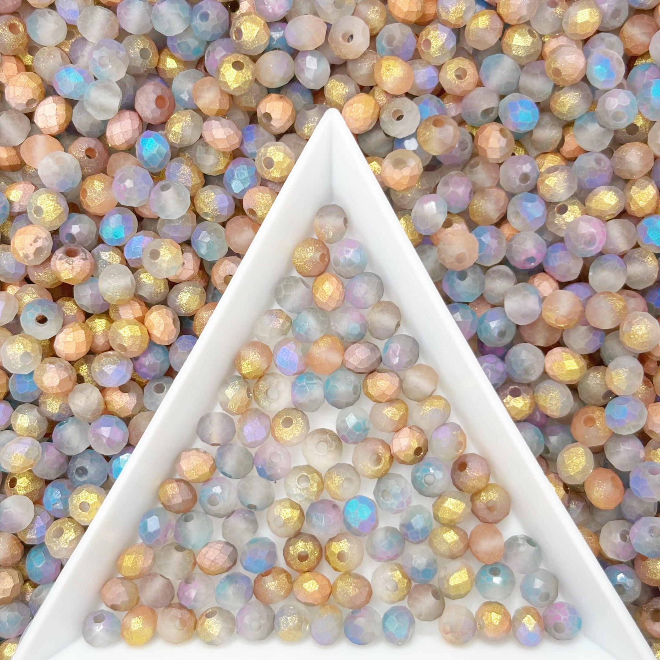 4mm Faceted Round Crystal Glass Beads Mix, Limited-Time Promotion Loose Beads for DIY Jewelry Making