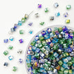 4mm Crystal Glass Square Beads, Diagonal Hole Faceted Beads for Jewelry Making DIY