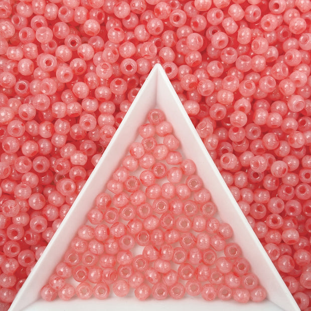 4mm Glass Seed Beads, Marble & Jelly Loose Beads for Jewelry Making DIY