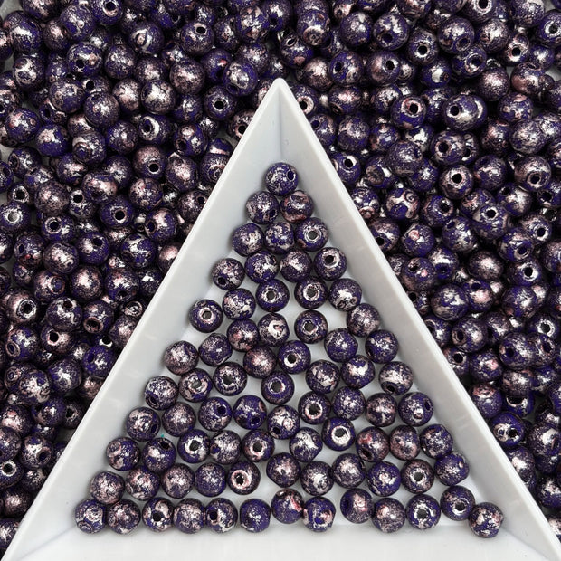 4mm Picasso Round Beads, DIY Jewelry Loose Beads