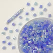 4mm Square Crystal Glass Beads with Regular Hole - Craft Beads for Jewelry DIY