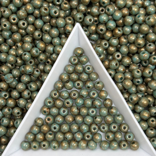 4mm Picasso Round Beads, DIY Jewelry Loose Beads