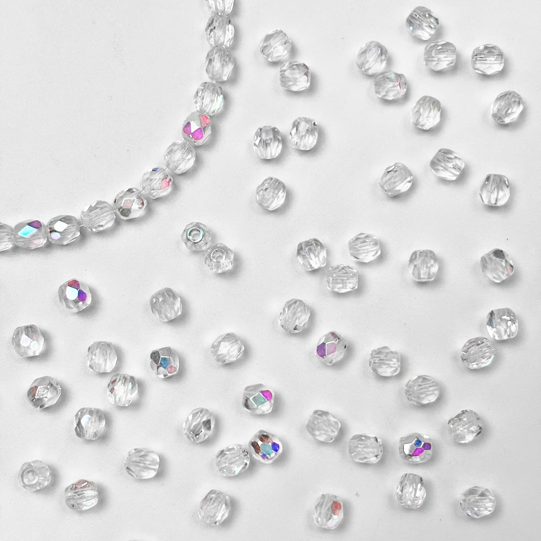 (CZ13) 4mm Fire-Polished Beads - Czech Glass Beads for Jewelry Making