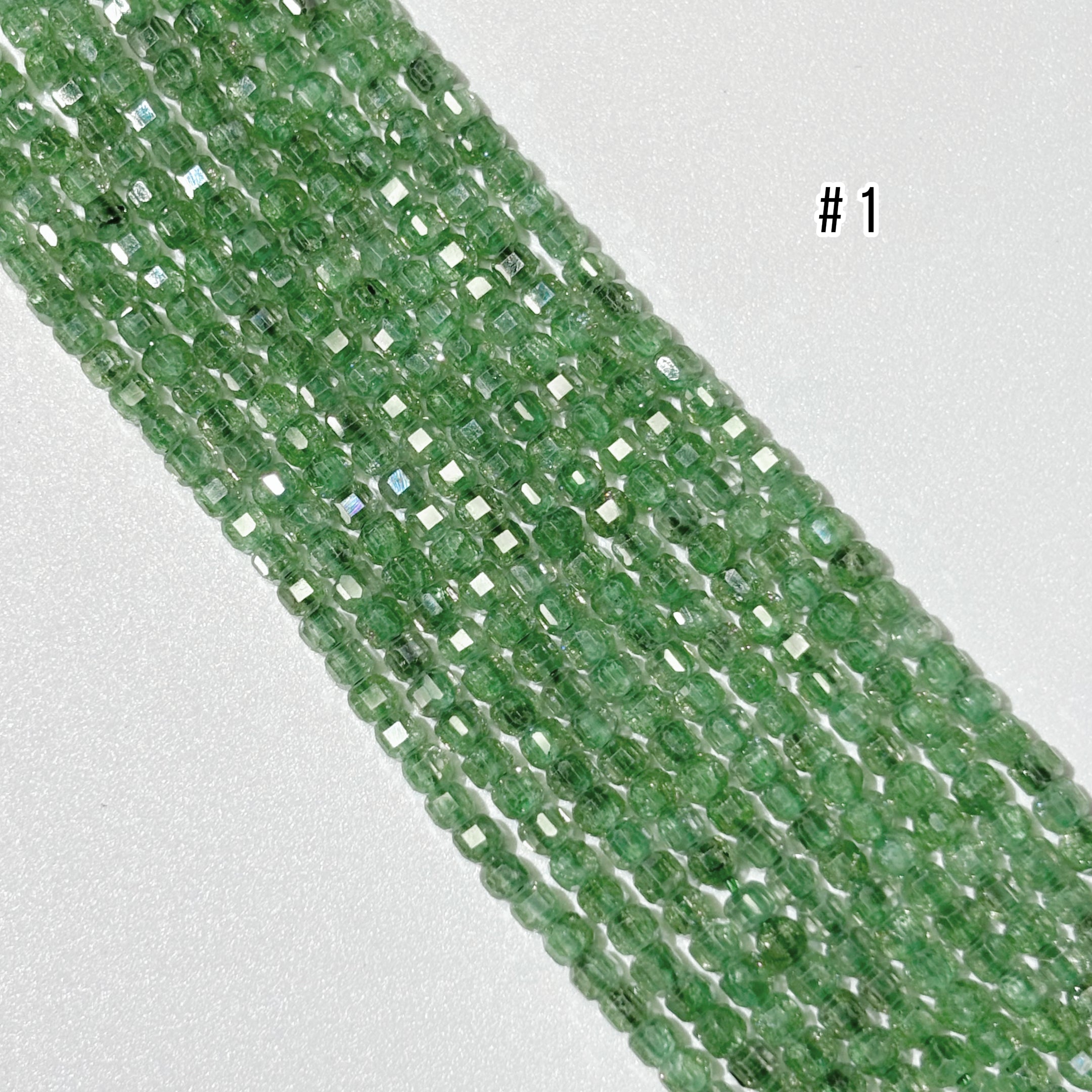 2.5mm Cube Zirconia Beads - Small Faceted Spacer Beads for Jewelry Making