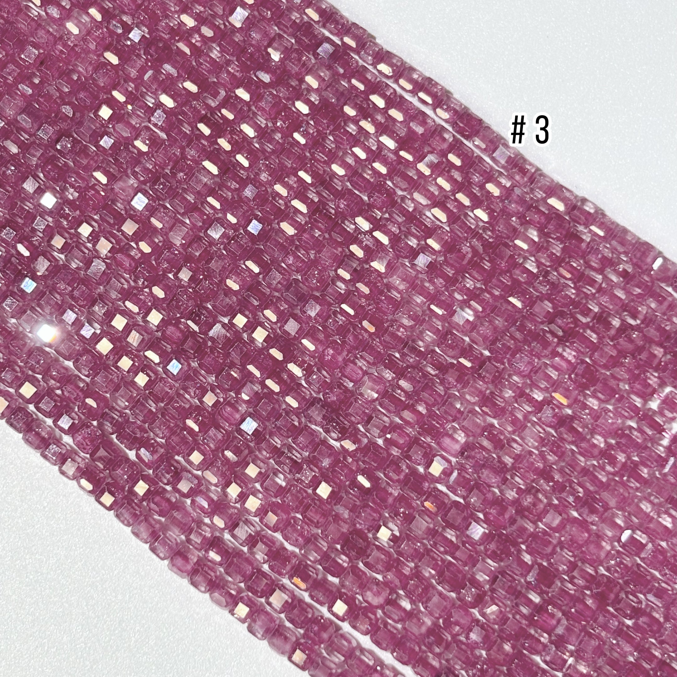 2.5mm Cube Zirconia Beads - Small Faceted Spacer Beads for Jewelry Making