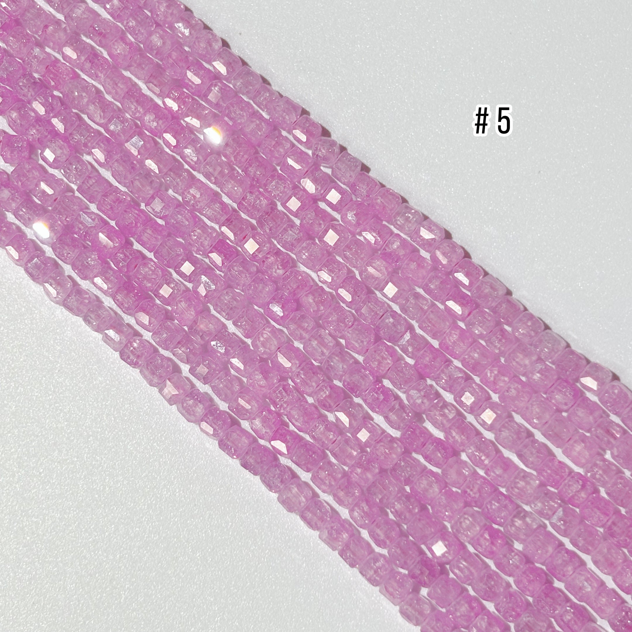 2.5mm Cube Zirconia Beads - Small Faceted Spacer Beads for Jewelry Making