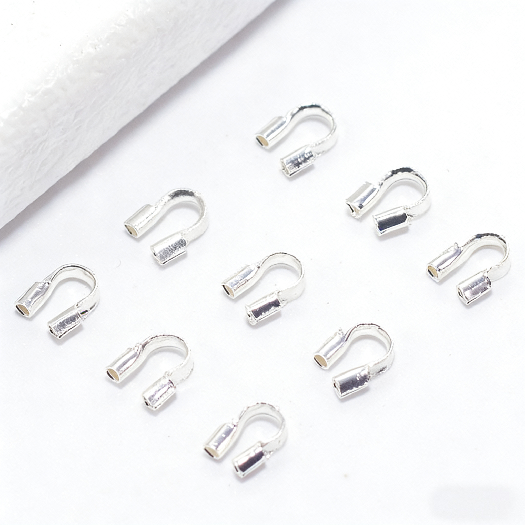 (JF16) 18K Gold Plated U-Shape Wire Guardians - 4.5mm Horseshoe Buckle for Jewelry Making