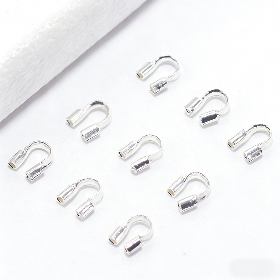 (JF16) 18K Gold Plated U-Shape Wire Guardians - 4.5mm Horseshoe Buckle for Jewelry Making