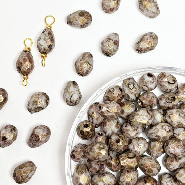 Picasso Waterdrop Beads 6×9mm Customized Glass Beads DIY Jewelry Making Supplies for Necklace Bracelet Earring Crafts