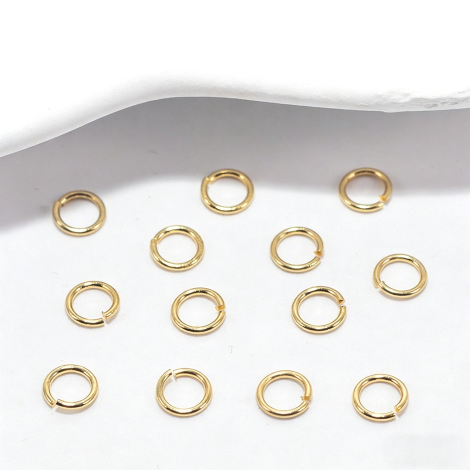 18K Gold Smooth Jump Rings - Durable Split Rings for Bracelet & Necklace Making
