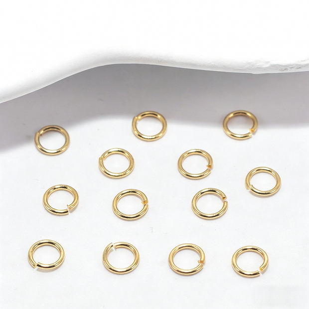18K Gold Smooth Jump Rings - Durable Split Rings for Bracelet & Necklace Making