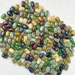 (CZ4) 4mm Small Rectangle Picasso Czech Glass Beads Mixed Color  Beads For DIY Jewelry Making