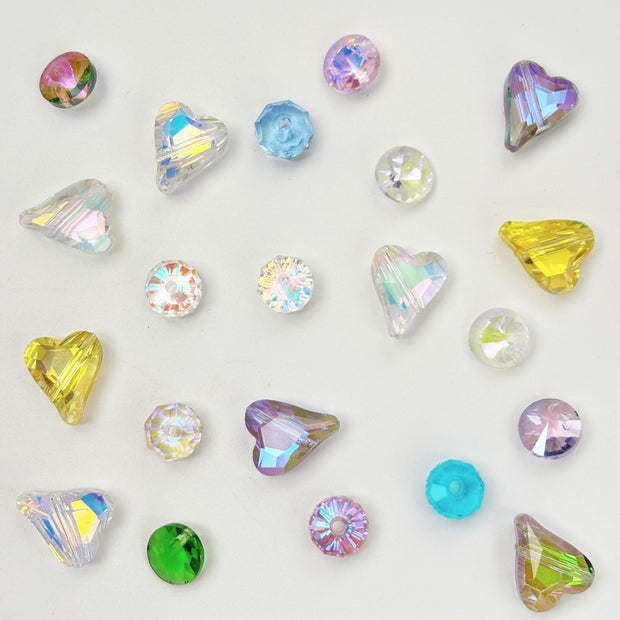 (T9) Promotion K9 Crystal Mixed Color & Style Loose Beads, DIY Jewelry Supplies