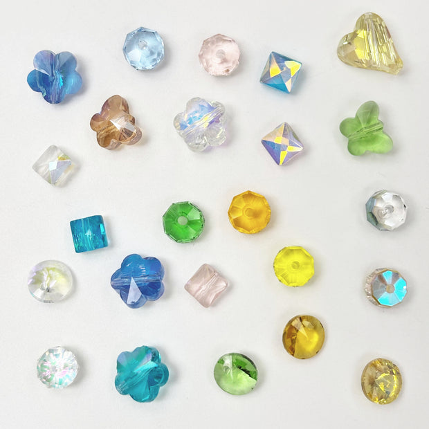 (T9) Promotion K9 Crystal Mixed Color & Style Loose Beads, DIY Jewelry Supplies