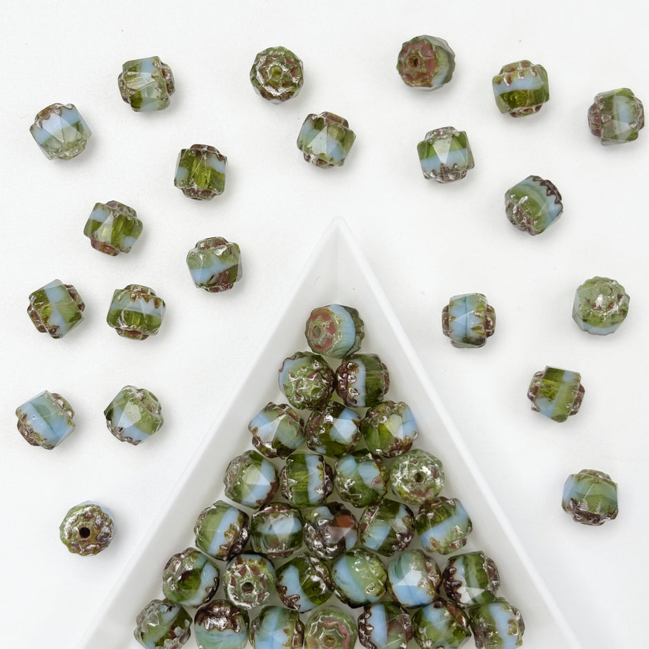 (CZ1) 6mm Czech Glass Pinecone Beads, DIY Jewelry Supplies
