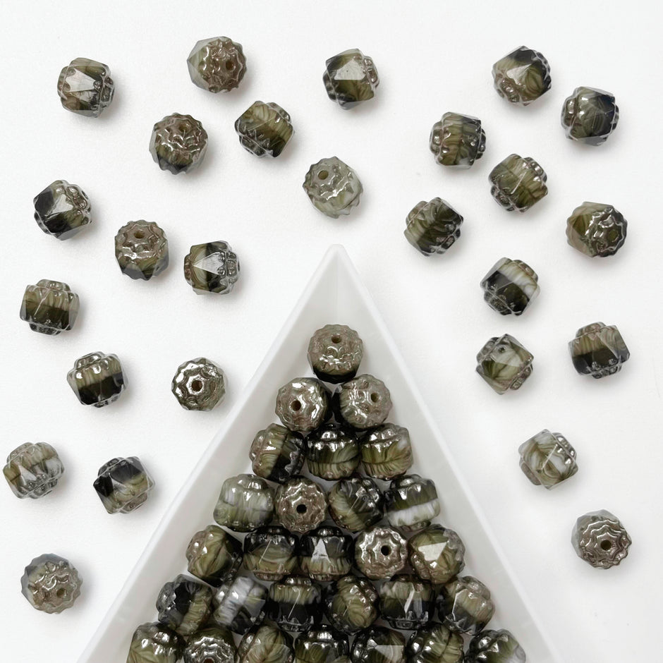 (CZ1) 6mm Czech Glass Pinecone Beads, DIY Jewelry Supplies