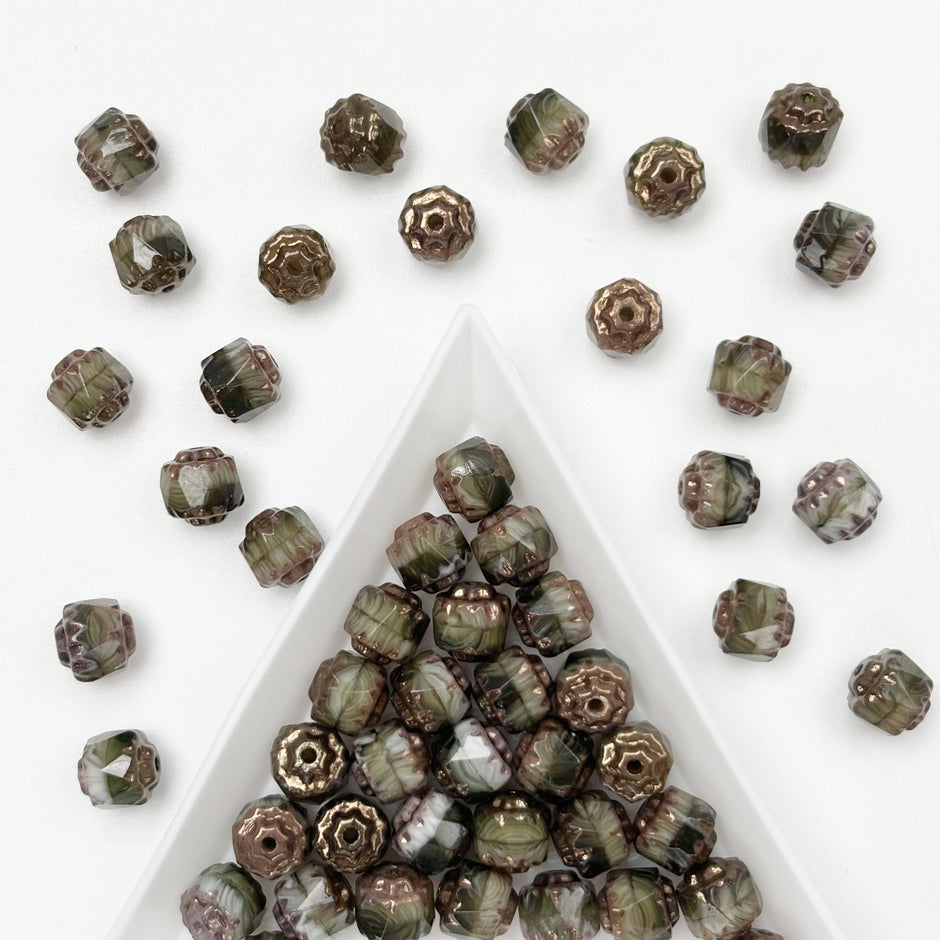 (CZ1) 6mm Czech Glass Pinecone Beads, DIY Jewelry Supplies