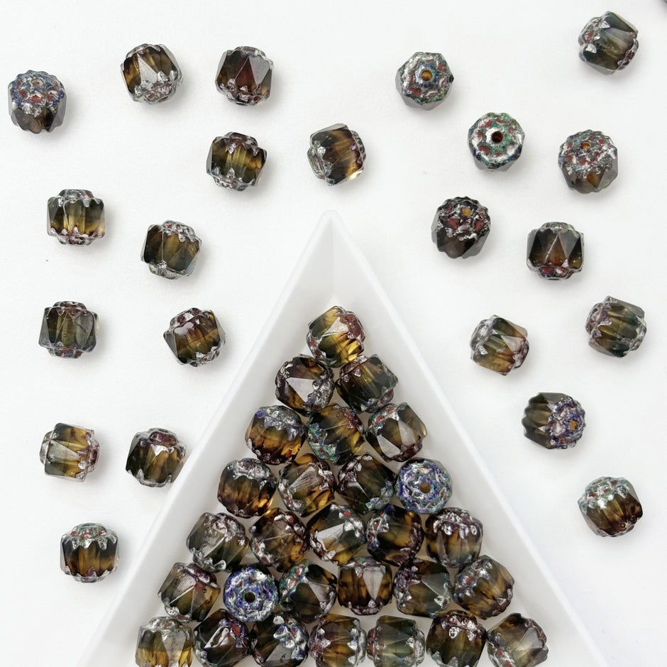 (CZ1) 6mm Czech Glass Pinecone Beads, DIY Jewelry Supplies