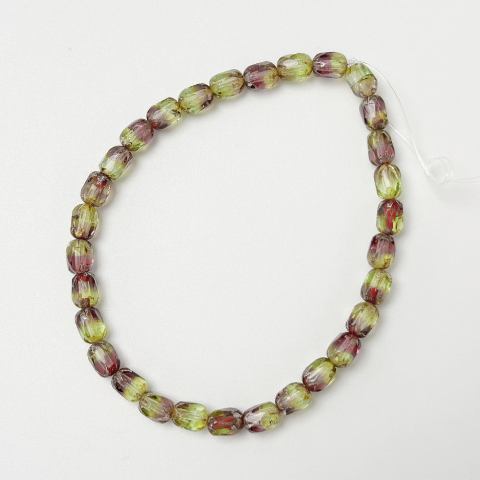 (CZ15) 6mm Czech Pinecone Edge Chunky Beads - Czech Glass Faceted Beads for Jewelry Making