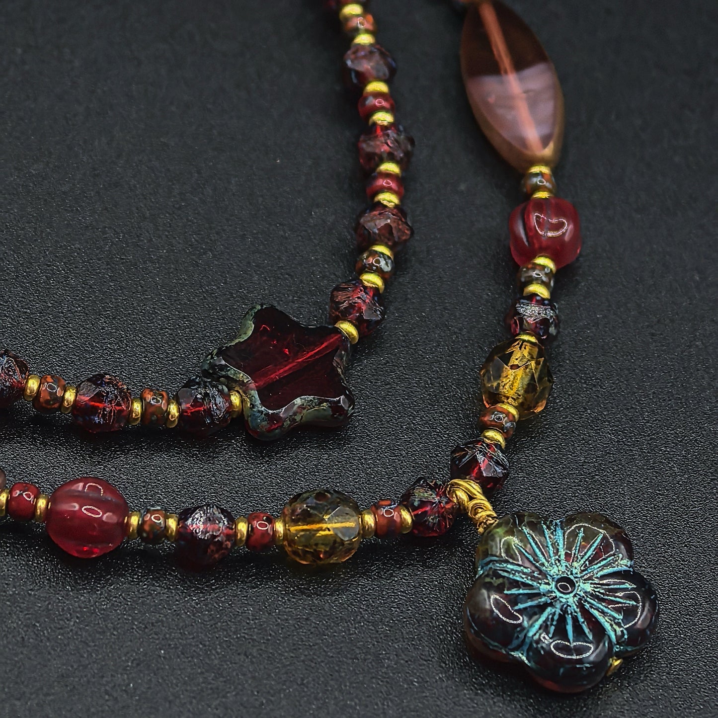 Red Blossom Artisan Layered