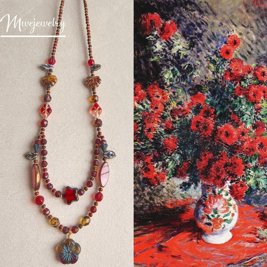 Red Blossom Artisan Layered