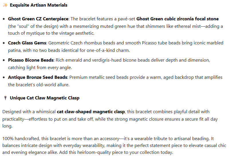 Vintage Verdigris Ghost Green CZ Paved Bracelet - Picasso Bicone Czech Glass & Antique Bronze Seed Bead Jewelry