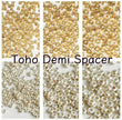 (JF1) TOHO 11/0, 8/0, 6/0 Demi (Donut Spacer) Beads - Japanese Spacer Beads