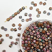 Mixed 4mm Picasso Mini Barrel Glass Beads – Rustic Glass Beads for Jewelry Making